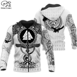 PLstar Cosmos Valhalla God Odin Warrior Tattoo Vintage NewFashion Tracksuit 3DPrint Harajuku Pullover Casual Jacket Hoodies X26