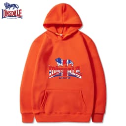 LONSDALE Men's Casual Hooded Sweatshirt Logo Print Stylish Spring Autumn Comfortable Fit Sweater