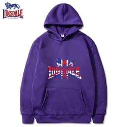 LONSDALE Men's Casual Hooded Sweatshirt Logo Print Stylish Spring Autumn Comfortable Fit Sweater