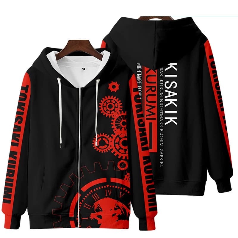 Japanese Anime Tobiichi Origami Tokisaki Kurumi Cosplay Costume 3D Print Hoodies Men Women Long Sleeve Sweatshirt Casual Jackets