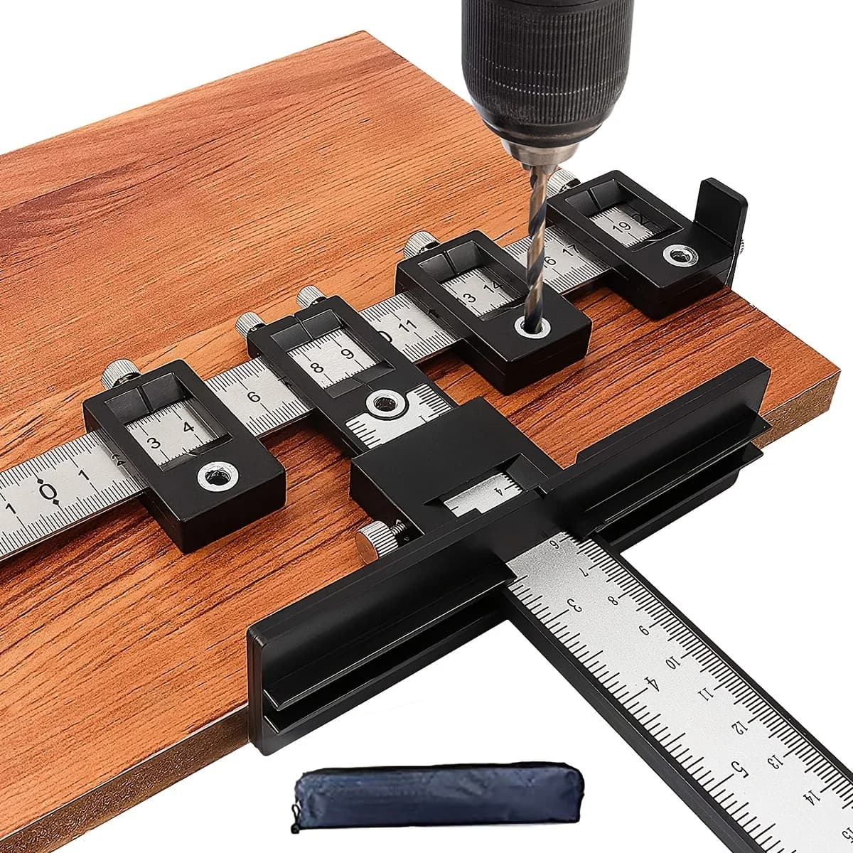 Adjustable Cabinet Hardware Jig Tool - Alignment & Positioning for Precise Drilling,Dowelling and Installation