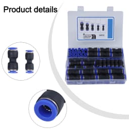 Reliable Quick Connect Fittings Set of 80 Straight Push Connectors Designed for Strong Connections in Various Tubes