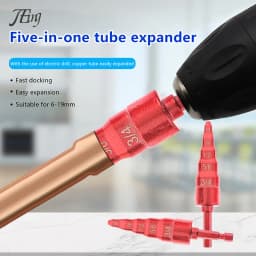 5In1 Air Conditioner Copper Pipe Expander Swaging Drill Bit Set Swage Tube Expander Soft Copper Tubing Tools