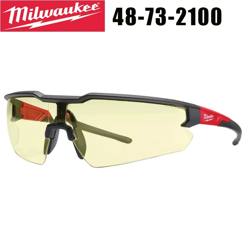 Milwaukee 48-73-2100 Safety Glasses Yellow Anti-Scratch Lenses Safety Goggles