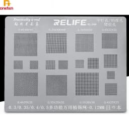 Relife Multi-Purpose BGA Stencil 0.3/0.35/0.4/0.5/Parallel/45 Degree Hole Universal Solder BGA Reballing Stencil Solder Net
