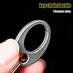 MINI Titanium Alloy Car Keychain Bag Buckle Pendant Men's Waist Hanging Outdoor Metal Hiking Backpack Buckle Quick Hanging EDC