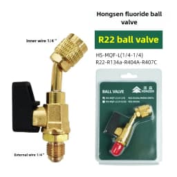 Hosen Charging Valve with Safety Release,Universal for R410A/R134a Refrigerant,Low-Pressure Stop Valve Car AC System,Accessories