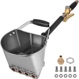 SucceBuy Mortar Sprayer Gun 4-Jet 3kW Wall Stucco Shovel Hopper Cement Spray Gun Plaster Ceiling Paint Concrete Sprayer Tool