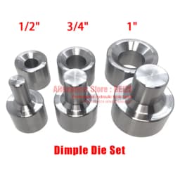 3 Piece Dimple Die Set 1/2" 3/4'" 1"