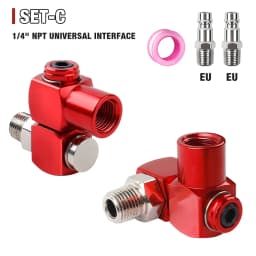 1/4" NPT Connector, 360° Swivel Air Hose Connector,Home Air Pipe Interface, Air Compressor Accessories,Air Tools, Pipe Interface