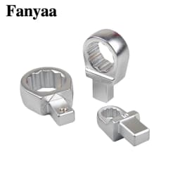 Fanyaa Bolt Nut Torque Spanner Plum Head 9*12mm Drive Square End Plum Ring Diameter 7-38mm Wrench Replacement Head Part