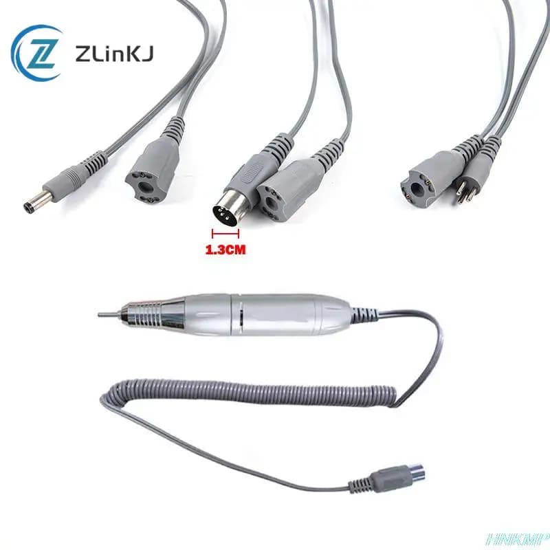 DC/5PIN/3PIN Electric Nail Drill Handpiece Cord Power Cable For Electric Nail Drill Gray Handle Rope Strong Machine Accessory
