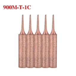 5pcs/set 900M-T Pure Copper Copper Soldering Iron Tip Lead-Free Welding Solder Tip 933.907.951/900M-T-IS/900M-T-1.6D/900M-T-4C