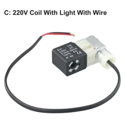 Air Pump Solenoid Valve 220V Air Compressor Solenoid Valve Power-Off Vent Exhaust Valves Mute Oil-Free Coil With Light With Wire