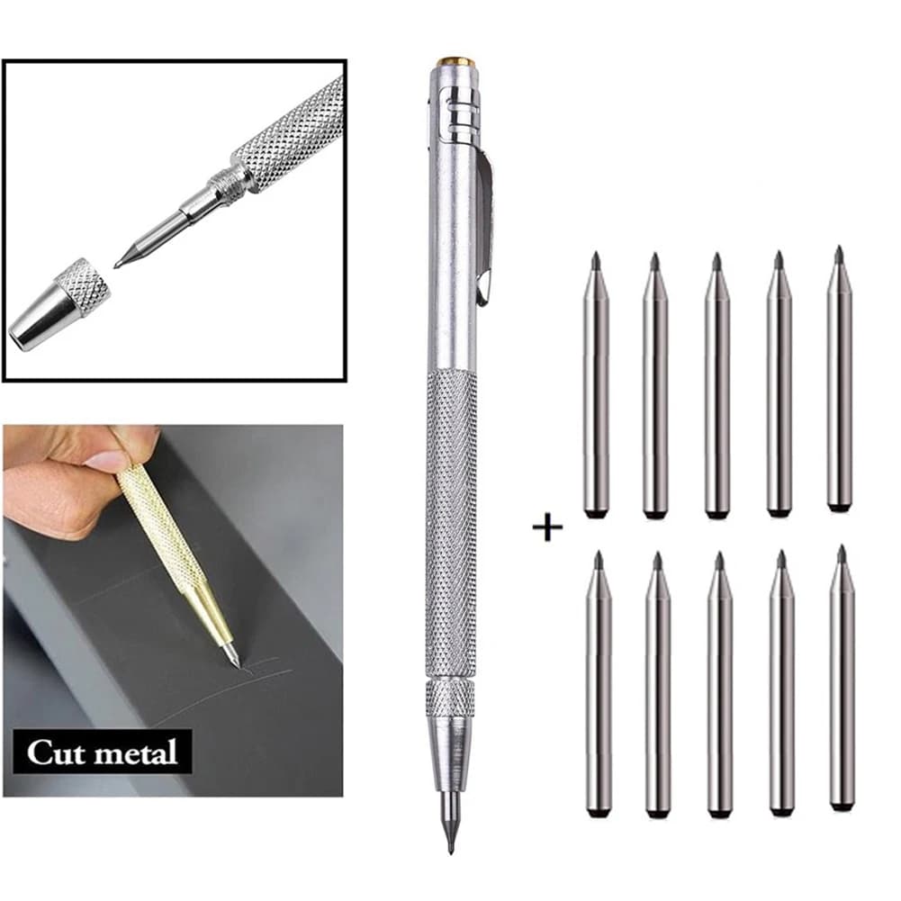 Scriber Pen Replacement Carbide Tip Carbide Tip Scriber Engraving Pen Marking Tip For Glass Ceramic Metal Marking Hand Tools