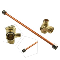 200mm Exhaust Tube With 3-Port Zinc Alloy Check Valve For Air Compressor Parts Pipe Line Hose Pneumatic Tube For Compressor