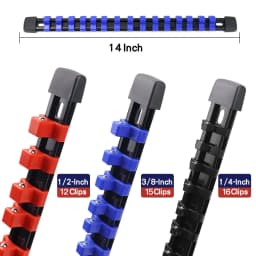 1/4' 3/8' 1/2' Wrench Holders Traight Plastic Universal Socket Organizer Rail Bracket Repair Tools Socket Wall Wrench Home Tools