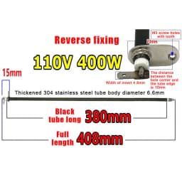 110V/120V 300W-400W Stainless Steel Electric Oven Heating Element Heating Tube Replacement Repair Parts