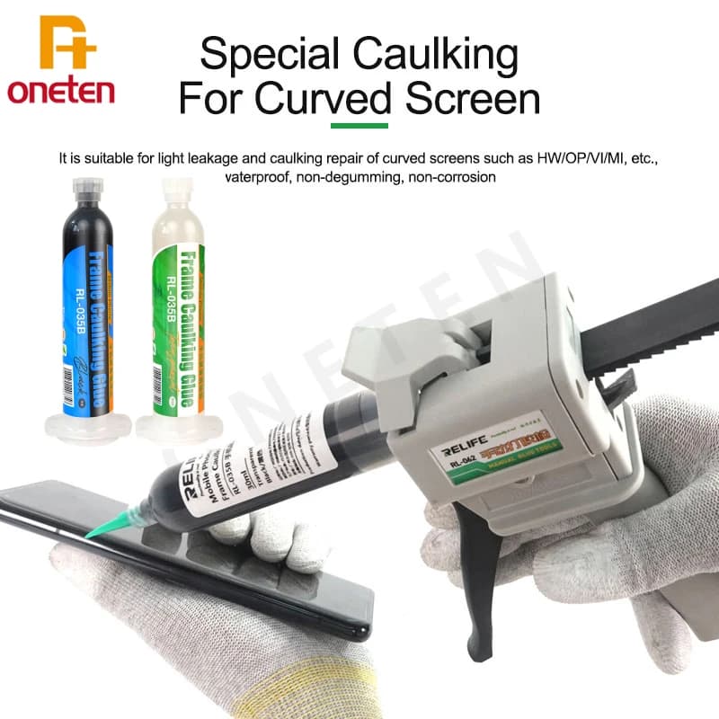 RELIFE Mobile Phone Curved Screen Caulking Glue RL-035B For Border Sealing Waterproof Glue Can Be Used With Glue Gun