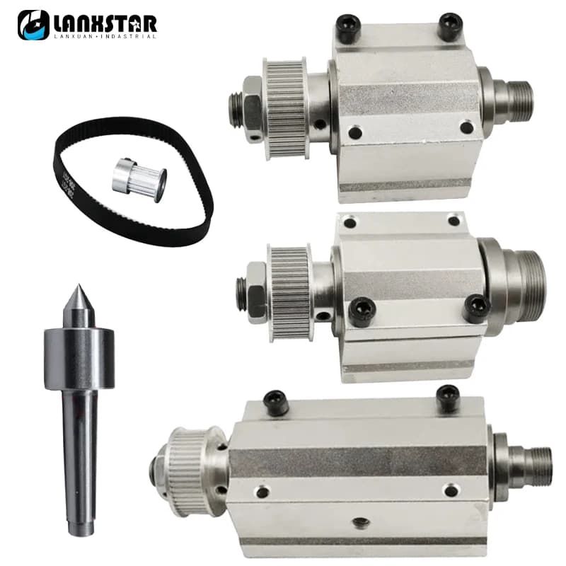 Spindle Assembly for Woodworking Mini Lathe Beads Locomotive Lathe 65 Small 50 Three-jaw Rotary Chuck 80 Four-jaw Chuck