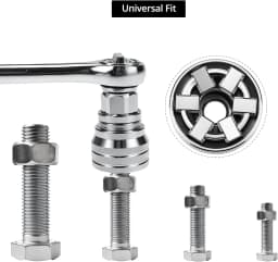 Adjustable Universal Socket Wrench, 10-19mm Adjustable Drive Socket Wrench Sleeve, 3/8" Drive Manual Socket Wrench