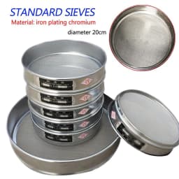 20cm Chrome Mesh Sieve for Sample Inspection 4 Mesh and 600 Mesh Stainless Steel Test Sieve for Laboratory and Industrial Use