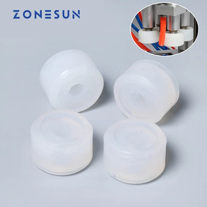 ZONESUN Friction Wheels Rubber Pad Capping Chuck Head For Cosmetic Perfume Juice Capping Machine