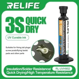 RELIFE RL-UVH902 10ML 3 Seconds Quick Dry Solder Mask Oil for Phone Jumping Wire Motherboard PCB Curing Oil Maintenance Tool