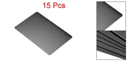 Uxcell 15Pcs Thick 0.4mm Stainless Steel Blank Metal Card Business Card 88x53mm Plate Silver Tone