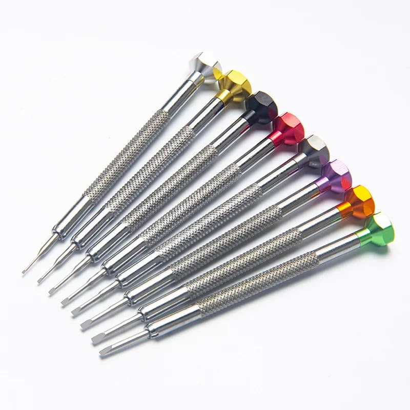 0.6-2.0mm Precision Screwdriver High Hardness Steel Micro Cross /Slotted Screwdriver for Home Watch Glasses Jewelry Repair1pc