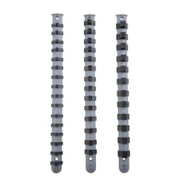 3pcs/Set Plastic Socket Organizer 1/4 3/8 1/2 Inch Socket Tray Rail Rack Storage Holder 1/4 3/8 1/2 In Socket Clip Rail Surpport