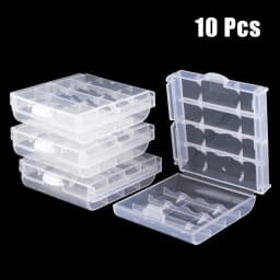 10Pcs/Set Battery Case Plastic Storage Box For 4xAA 5xAAA Batteries Protecting Case Cover Tool Container Batteries Parts
