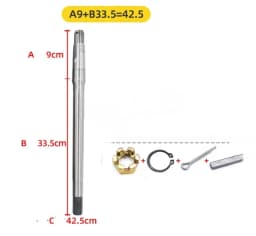 1PC Steel Electric Tricycle Rear Axle Half Shaft 18-Tooth 9 Shaft Head 6205 Bearing Rear Axle Drive Shaft Replacement