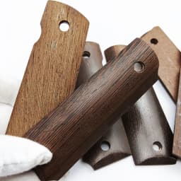 1pair 1911 Grips Natural Wenge Wooden Textured Handle Grips Patch Custom Grips CNC Non-slip Handle Patches Handle Grips