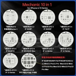MECHANIC UFO BGA Steel Mesh Reballing Stencil for HUAWEI SAMSUNG XIAOMI iphone 6-16promax CPU Positioning Maintenance Template