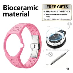 For Bracelet Royal pop Swatch Strap Oak,Steel Bioceramic Belt Arm Band Case Piguet Multiple Materials 40mm