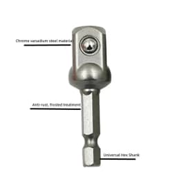 Chrome Vanadium Steel Socket Adapter Seth EX Shank to 1/4 "3/8" 1/2 "Extension Drill Bits Hex Bit Set Power Tools