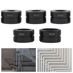 M/V-Contour 12/15/18/22/28mm Presser Jaws Set,Crimping Dies Tubular Clamp Kit,Crimp Inserts for Crimping Copper Tubes