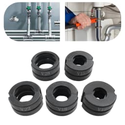 M/V-Contour 12/15/18/22/28mm Presser Jaws Set,Crimping Dies Tubular Clamp Kit,Crimp Inserts for Crimping Copper Tubes