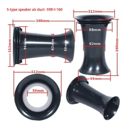 1PCS Speaker Bass Tube Accessories Reflex Port Plastic Car DJ Speaker Subwoofer Bass For Reflex Inverted Audio Woofer