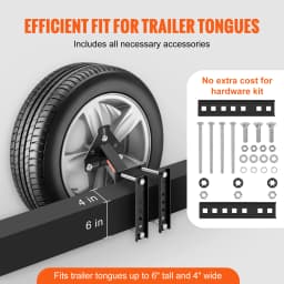 SucceBuy 160 lbs Spare Tire Carrier with Mounting Screws Bracket Lugs On Bolt Patterns Tire Mount Wheel Holder for Trailers RV
