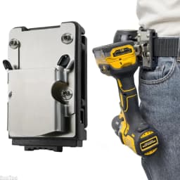 Belt Drill Bit Bracket for Impact Drills Nail Guns Dual Locking Clip Power Holder with Hook Quick Access Home Installation Tools