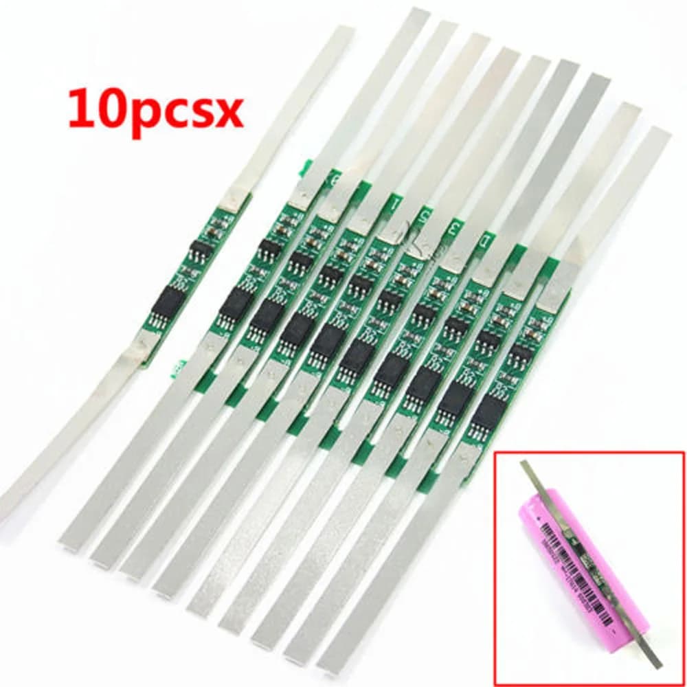 10Pcs Protection Board For 3.7V 18650 Li-Ion Lithium Battery W/ Solder Be JB 28*3mm Protectiive Board Replacement