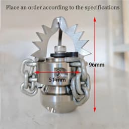 G3/8 High-pressure Blasting Nozzle 0.65KG Stainless Steel Rotating Cleaning And Dredging Of Hard Objects In The Sewer Pipeline