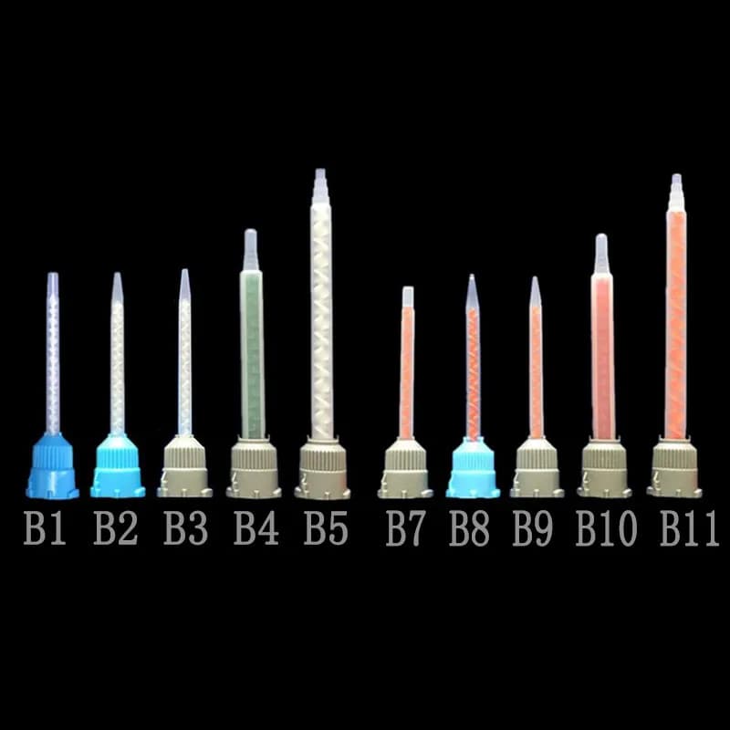 20pcs Epoxy Mixing Nozzle 74-112mm AB Glue Resin Mixing Tube 1:1 10:1 Static Mixer Mixing Nozzle for Two Component Glue Gun