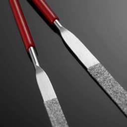 Needle File Non-slip Handle DIY Red Plastic Handle Metal Stone Grinding Flat Jewelry Polishing Tool Needle