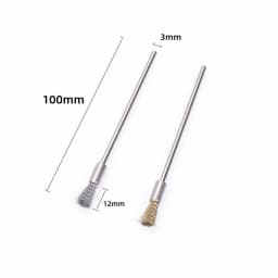 Rebuild Master 10/30/50pc Pen Wire 100mm 3.0 Shank Steel Cleaning End Rotary Tool Stainless Steel Brass Brush Rust Paint Removal