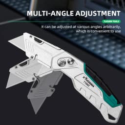 Aluminum Alloy Multifunctional Utility Knife Heavy Duty Box Cutter with Stainless Steel Blade for DIY ,Office