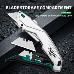 Aluminum Alloy Multifunctional Utility Knife Heavy Duty Box Cutter with Stainless Steel Blade for DIY ,Office