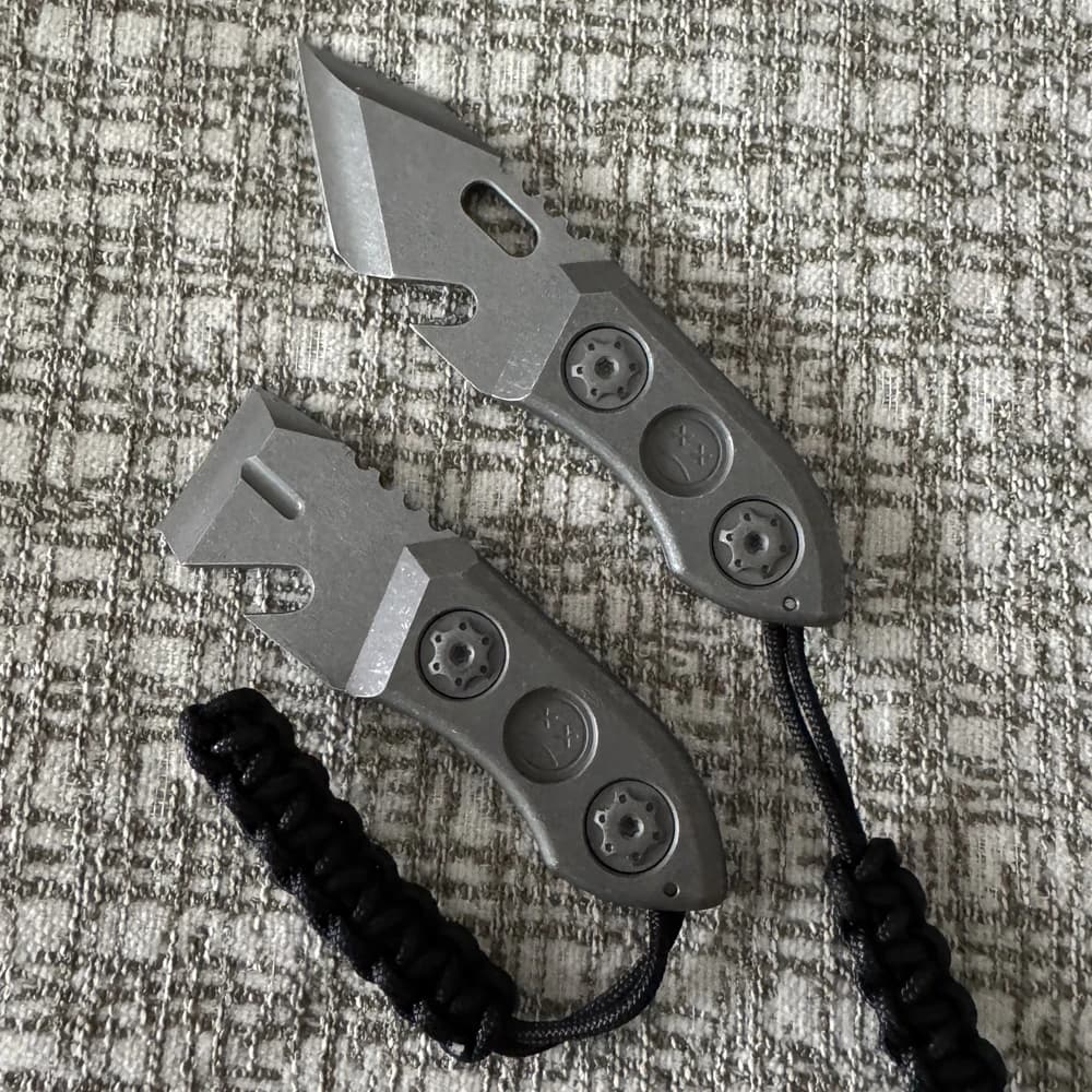 Titanium Alloy DC53 Crowbar with Carbon Fiber Sheath Bottle Opener Outdoor Multifunction EDC Tools